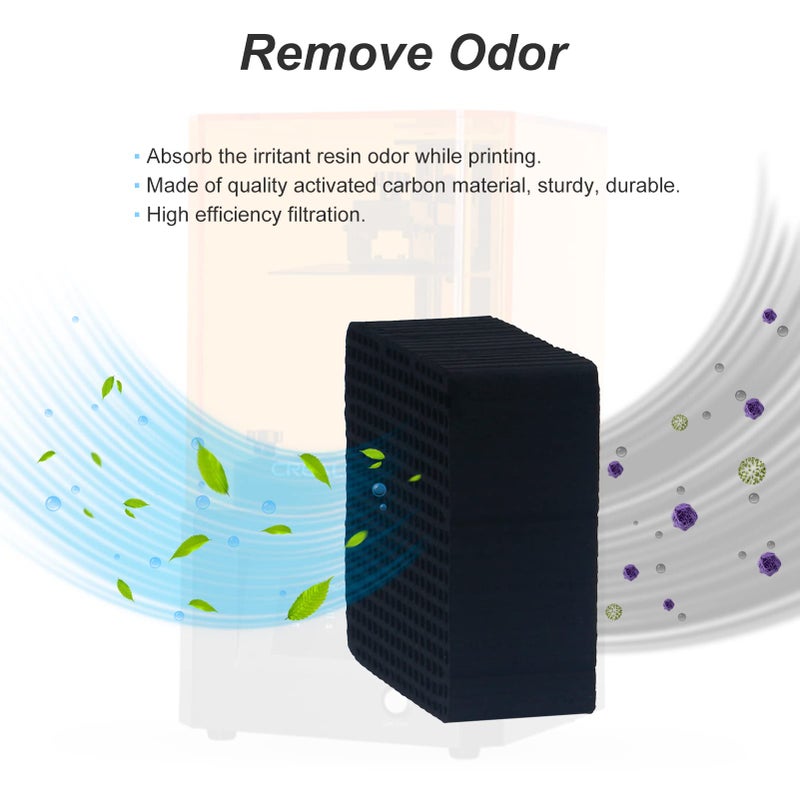 ENOMAKER Replacement Carbon Filters Activated Charcoal Block Parts Resin Air Purifier Charcoal Cube Ultra-Absorption Honeycomb for ELEGOO Anycubic Mini Air Filter LCD DLP Resin 3D Printer(Pack of 6) - Image 3