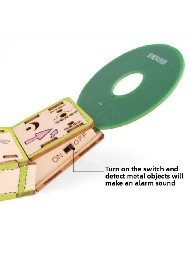 Primary School Toy Photoelectric Alarm Science Experiment Steam Metal Detector Puzzle Innovation Technology Small Production-Color:Metal Detector  - Image 3
