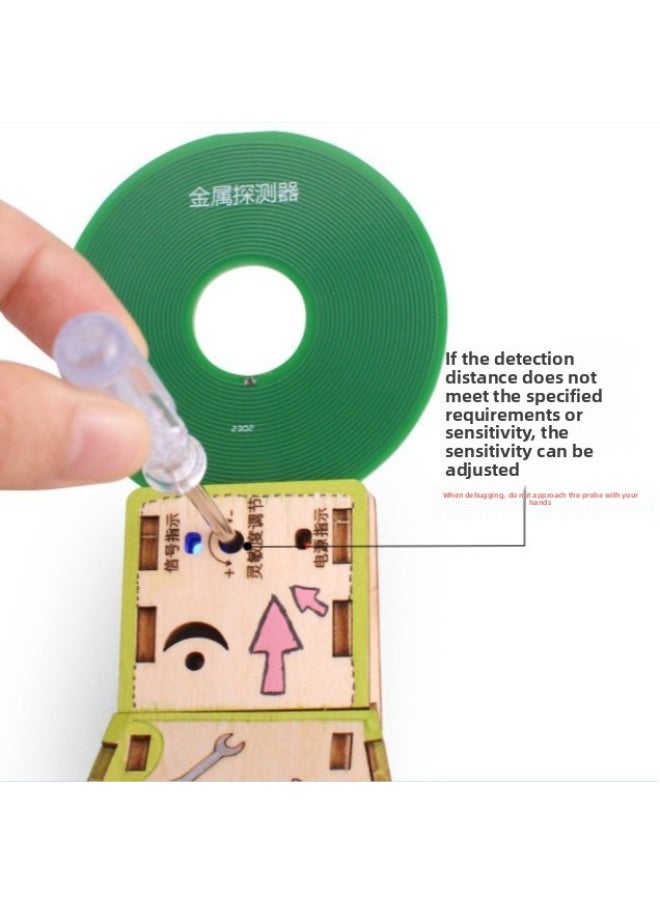 Primary School Toy Photoelectric Alarm Science Experiment Steam Metal Detector Puzzle Innovation Technology Small Production-Color:Metal Detector  - Image 4
