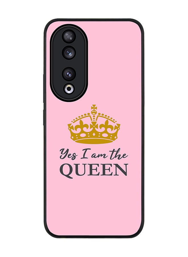 Stylizedd Rugged Black edge case for Honor 90 5G, Slim fit Soft Case Flexible Rubber Edges Anti Drop TPU Gel Thin Cover -  Yes I'm the Queen - Image 1