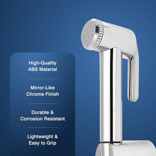 Hindware Italian Collection Cora Health Faucet for Bathroom | Made of ABS | Comes with 1.2m Stainless Steel Flexible Tube - Image 5