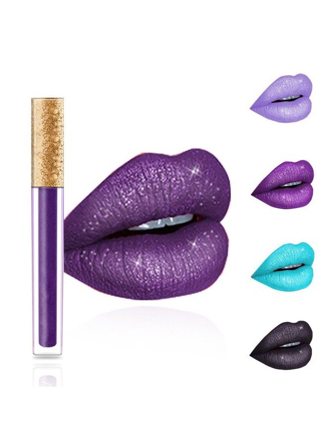 Edanta Kilshye Matte Lipstick Long Lasting Waterproof Liquid Lipsticks Glitter Cream Lip Gloss High Pigment Lipstick Non Stick Cup Lip Makeup for Women and Girls Pack of 1 (Purple 11) - Image 1