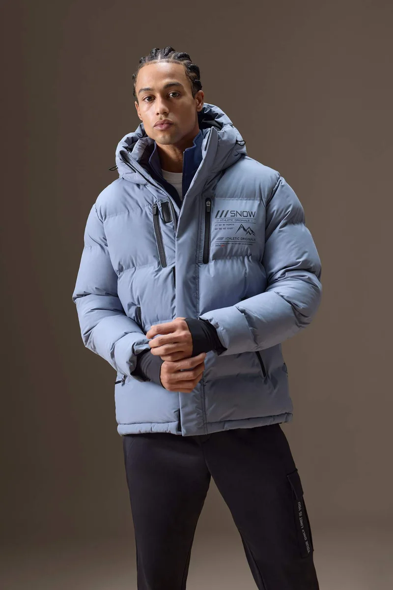 ديفاكتو Regular Fit Hooded Waterproof Puffer Jacket