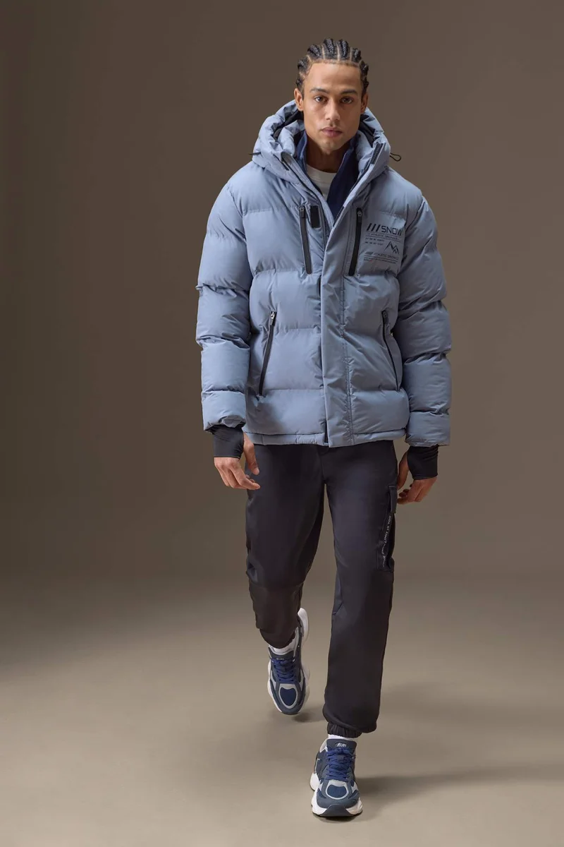 ديفاكتو Regular Fit Hooded Waterproof Puffer Jacket