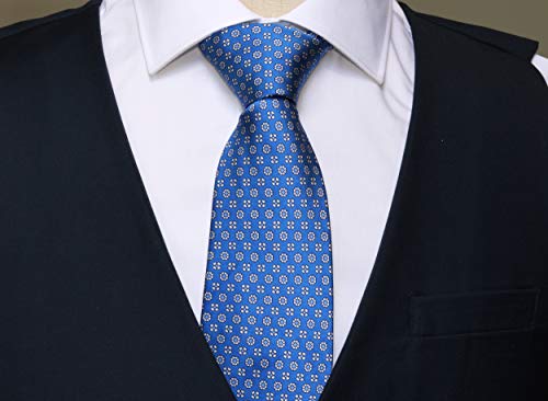 WITZROYS 100% Silk Ties for Men Handmade Neckties with Snowflakes Printed+Gift box … - Image 3