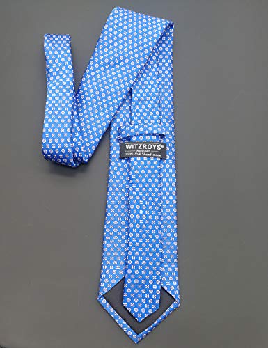 WITZROYS 100% Silk Ties for Men Handmade Neckties with Snowflakes Printed+Gift box … - Image 4