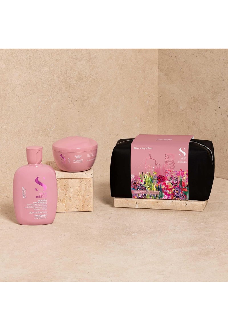 ALFAPARF MILANO Alfaparf Milano Semi di Lino Moisture Nutritive Sulfate Free Shampoo and Hair Mask Set for Dry Hair - Hydrates, Nourishes, Softens - Safe on Color Treated Hair - Adds Shine and Softness  - Image 4