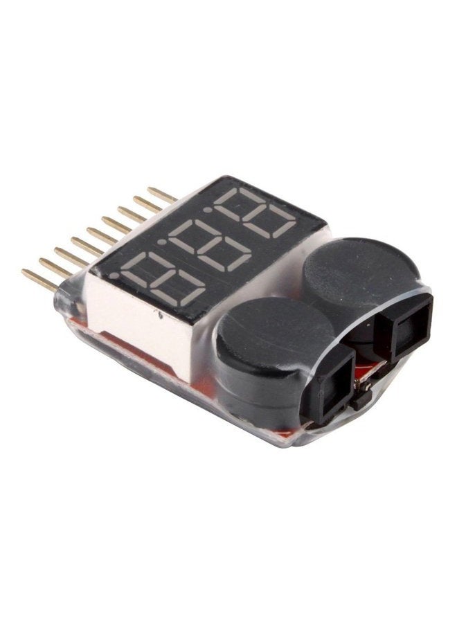 Yueton Rc 1-8s Lipo Battery Tester Monitor Low Voltage Buzzer Alarm Voltage Checker with LED Indicator for Lipo LiFe LiMn Li-ion Battery - Image 1