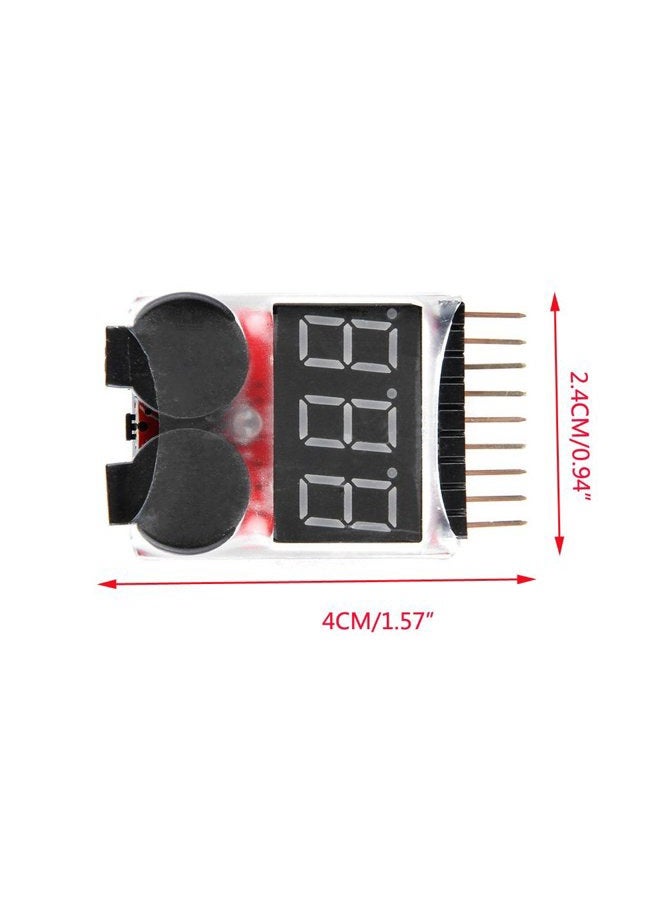 Yueton Rc 1-8s Lipo Battery Tester Monitor Low Voltage Buzzer Alarm Voltage Checker with LED Indicator for Lipo LiFe LiMn Li-ion Battery - Image 4