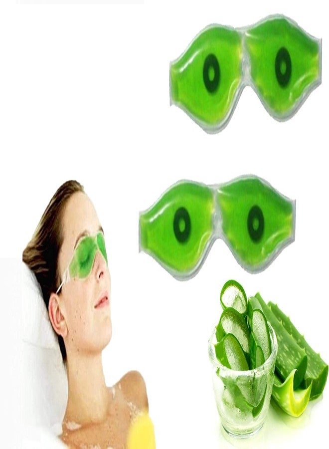 INEVER Aloe Vera Cooling Gel Sleeping Eye Mask for Eye Patches Remove Dark Circles Fatigue Cool Eyes Patch Pads Eye Care (pack of 2) - Image 1