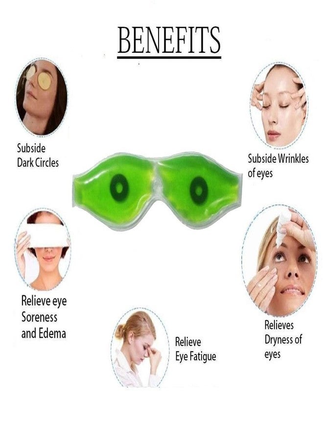 INEVER Aloe Vera Cooling Gel Sleeping Eye Mask for Eye Patches Remove Dark Circles Fatigue Cool Eyes Patch Pads Eye Care (pack of 2) - Image 2
