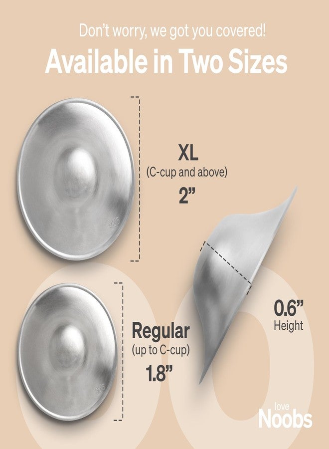Love Noobs The Original Silver Nursing Cups by LoveNoobs, Nipple Shields for Breastfeeding Newborn, 999 Grade Silver Nipple Covers Breastfeeding, Regular Size - Image 5