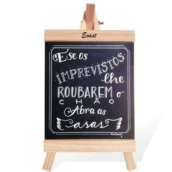 Eoast? Black Board with Easel Stand Pine Wooden Table Top Easel for Kids Learning|,Menu,Message Board|Welcome Sign|,Wedding D?cor, Blackboard Table Sign [ 12X23 CM ] [9"] - Image 4