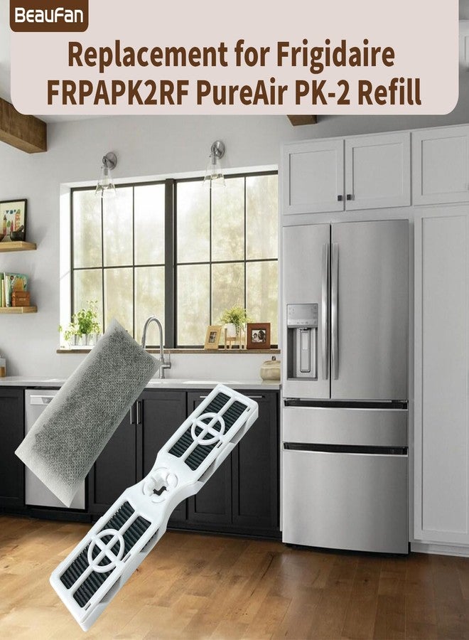 عبوة فلتر إعادة تعبئة بيور إير من بوفان، قطعتان، طراز FRPAPK2RF، متوافقة مع موديلات فريجيدير جاليري. - Image 2