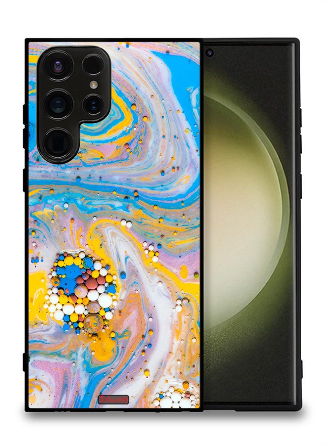 Tolwak Samsung Galaxy S23 Ultra 5G Protective Case Cover Gems Colorful Abstraction - Image 2