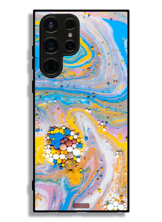 Tolwak Samsung Galaxy S23 Ultra 5G Protective Case Cover Gems Colorful Abstraction - Image 3