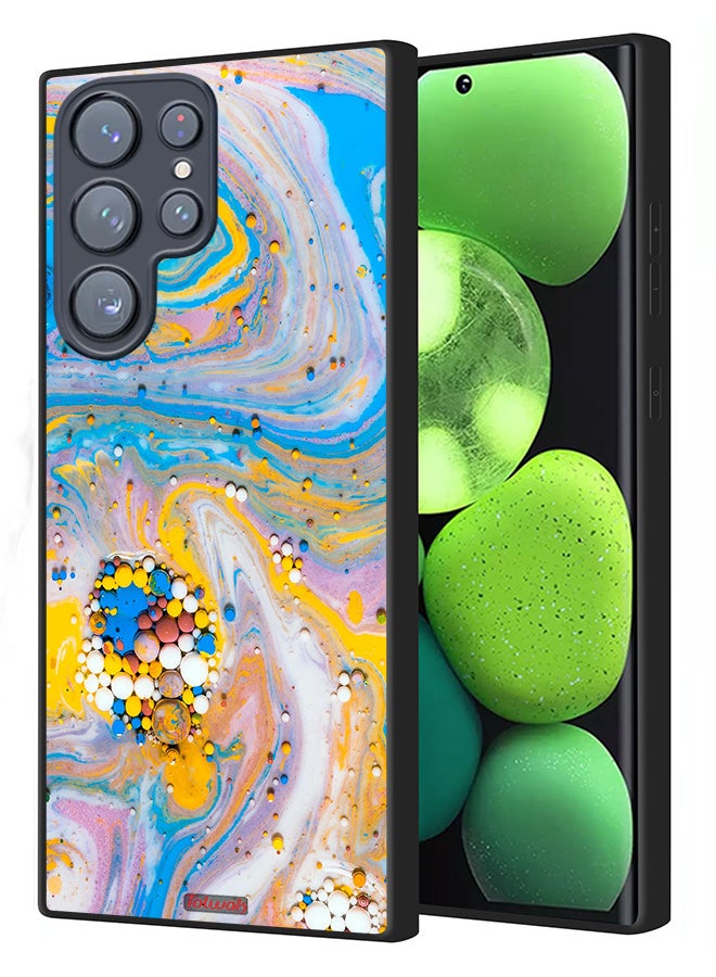 Tolwak Samsung Galaxy S23 Ultra 5G Protective Case Cover Gems Colorful Abstraction - Image 1