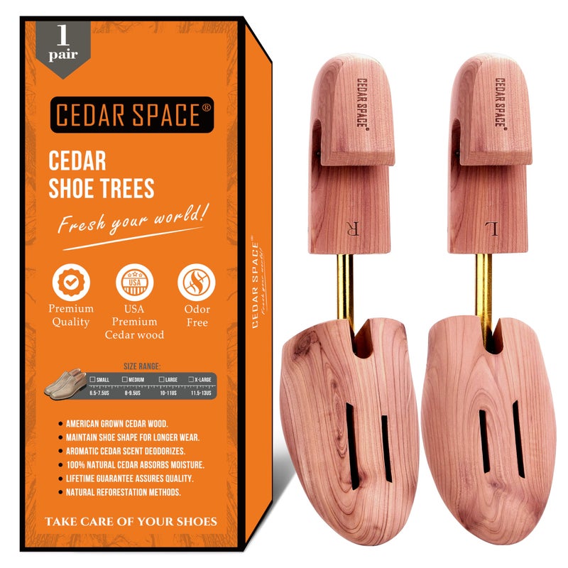 Cedar Space Wooden Shoe Stretcher Tree, 6.5-14 Sizes Cedar Wood Shoe Trees,1PC Shoe Stretcher for Men, Sneakers,Boots - Image 1