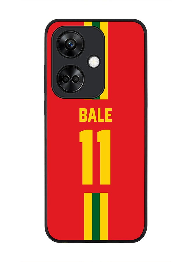 Stylizedd Rugged Black Edge case for OnePlus Nord CE3 Custom Slim fit Thin Phone Case Cover - Football Team - Wales, Player Name - Bale - Image 1