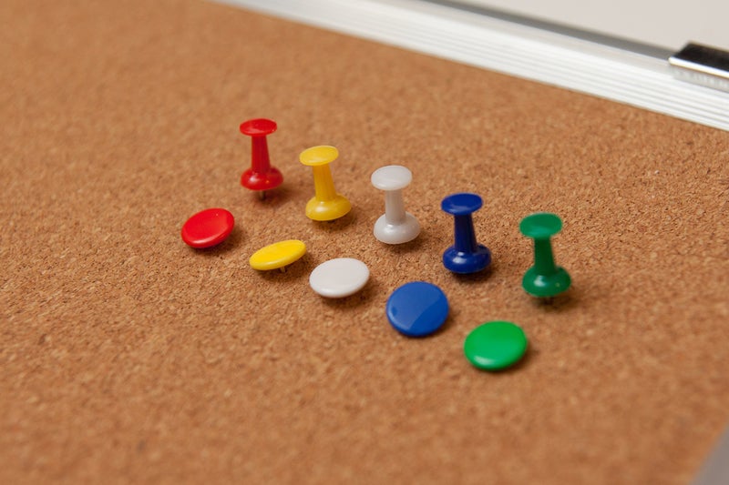 Navy Penguin Cork Board Set for Wall - Bulletin Board Corkboard 24 x 18 in with 10 Thumb Tacks - Wall Hanging Pin Board Message Board Tack Board Organizer for Home, Office, Desk and Cubicle (24x18) - Image 4