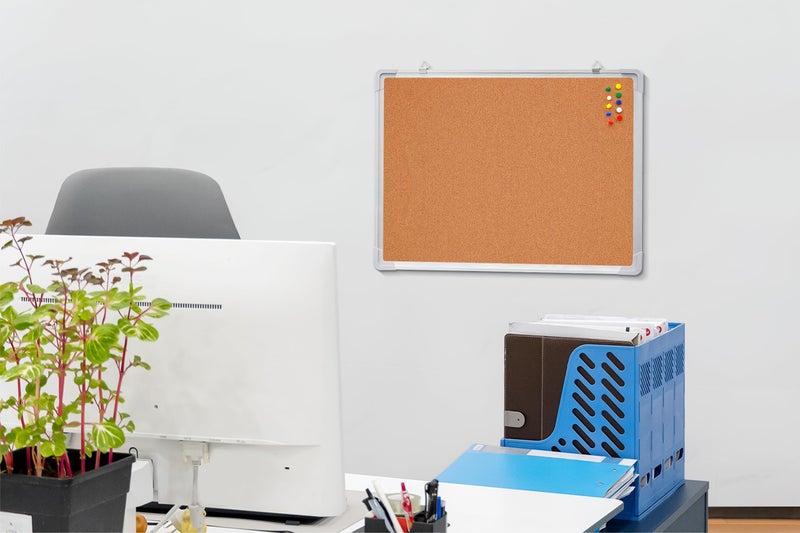 Navy Penguin Cork Board Set for Wall - Bulletin Board Corkboard 24 x 18 in with 10 Thumb Tacks - Wall Hanging Pin Board Message Board Tack Board Organizer for Home, Office, Desk and Cubicle (24x18) - Image 3