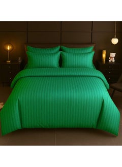 MAXQON 6-Piece Duvet Cover Set – Includes 1 Duvet Cover, 1 Fitted Sheet & 4 Pillowcases – King/Queen/Single Sizes, Color Green  - Image 1