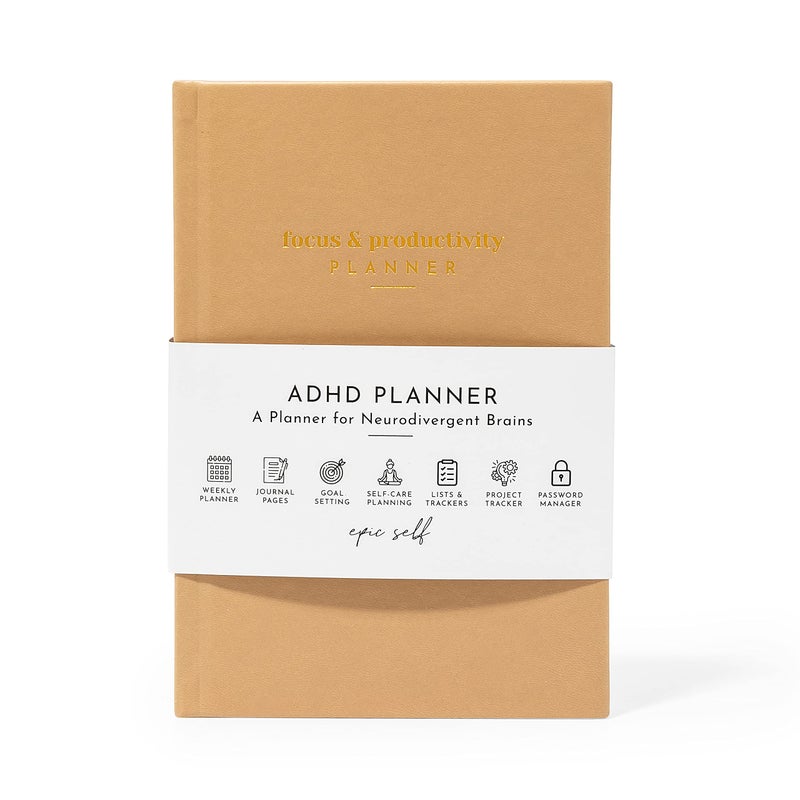 ADHD Planner for Adults Focus Planner For Productivity A planner for Neurodivergent Brains Organization GoalSetting and Time Management Gift for Men and Women with ADHD