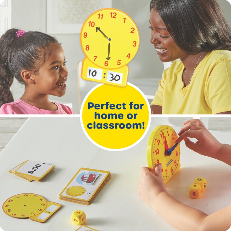 Learning Resources Time Activity Set â€“ Teaching Clocks for Kids, Teacher Classroom Must Haves, Elementary School & Montessori Activities, Math Manipulatives, Time Flash Cards, Gifts for Boys and Girls - Image 3