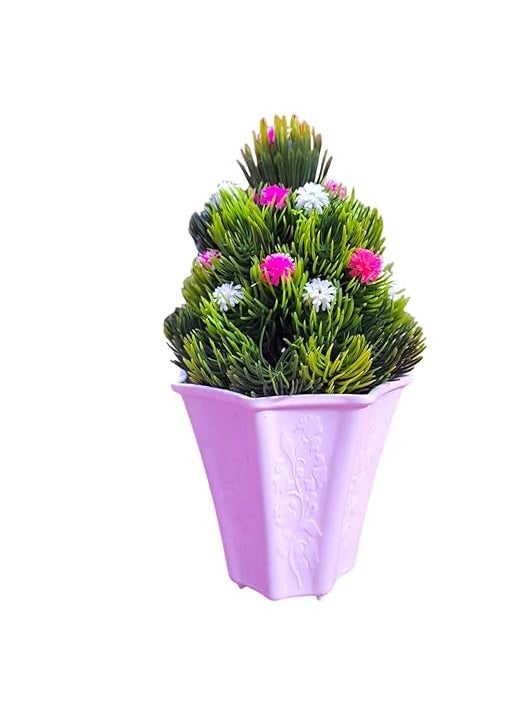 Generic Artificial Plant with Decorative Pot Small Faux Succulent for Indoor HomeOffice Decor No Maintenance Required Perfect for Shelves Desks and Tabletops Set of 1  - Image 1