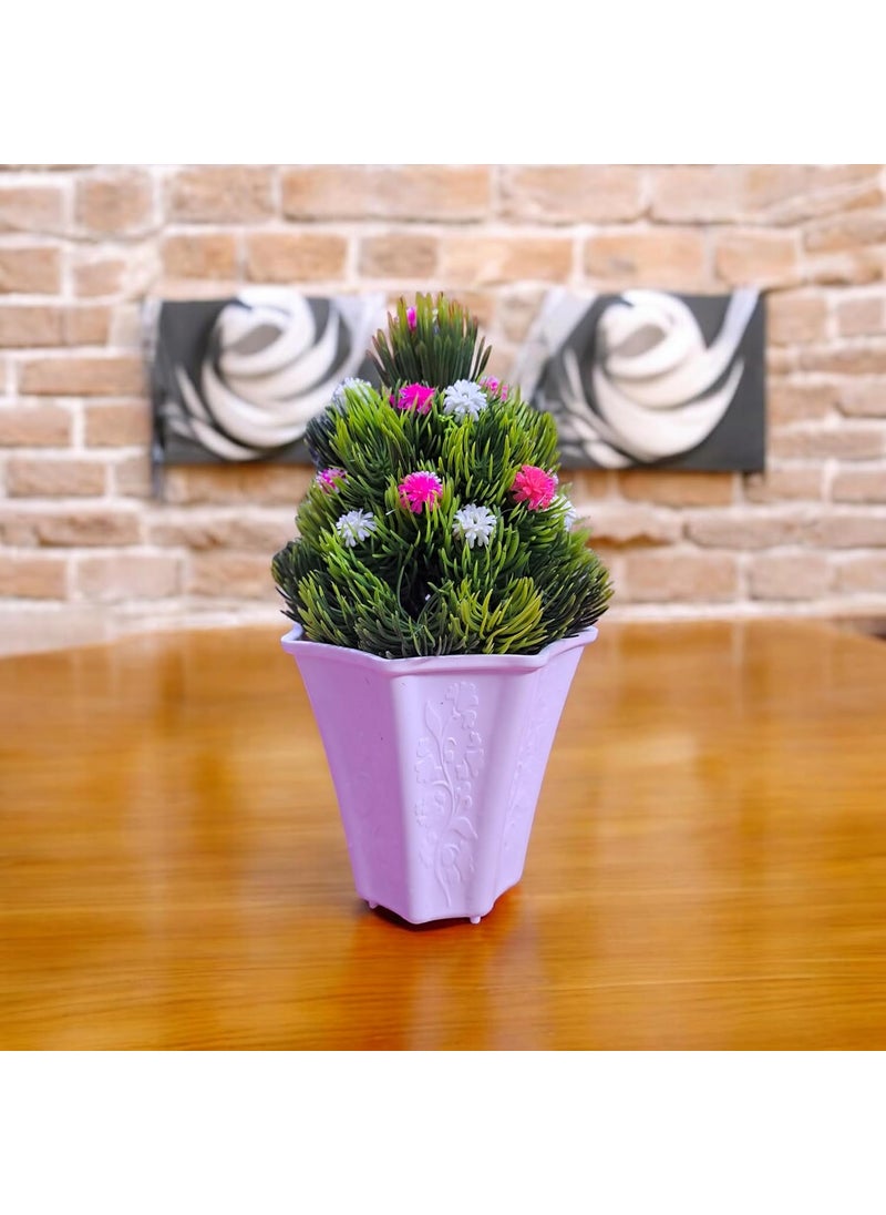 Generic Artificial Plant with Decorative Pot Small Faux Succulent for Indoor HomeOffice Decor No Maintenance Required Perfect for Shelves Desks and Tabletops Set of 1  - Image 4