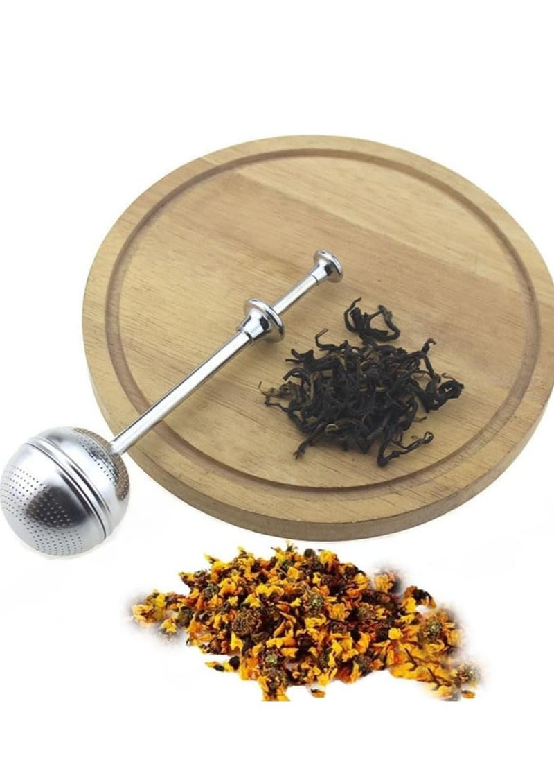 2 Piece Snap Ball Tea Strainer: Stainless Steel Tea Infusion Filter, , Fine Mesh for Loose Leaf Tea.