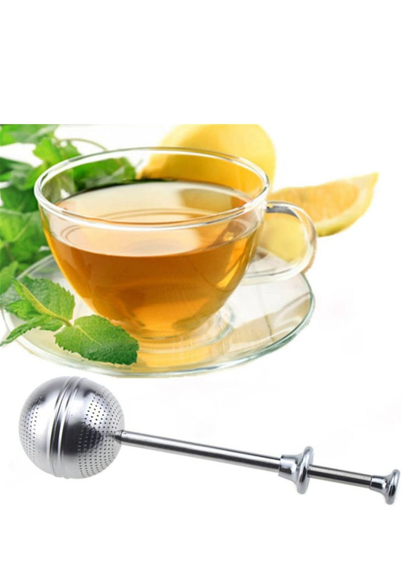 2 Piece Snap Ball Tea Strainer: Stainless Steel Tea Infusion Filter, , Fine Mesh for Loose Leaf Tea.