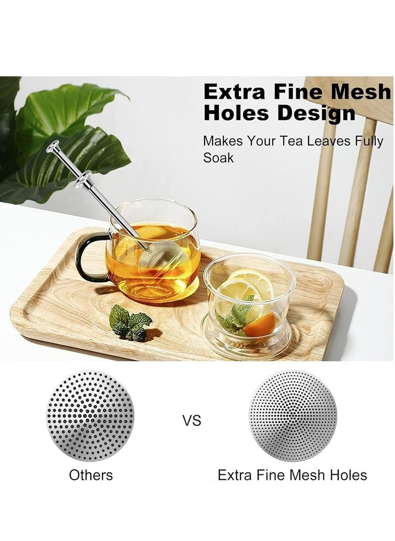 2 Piece Snap Ball Tea Strainer: Stainless Steel Tea Infusion Filter, , Fine Mesh for Loose Leaf Tea.