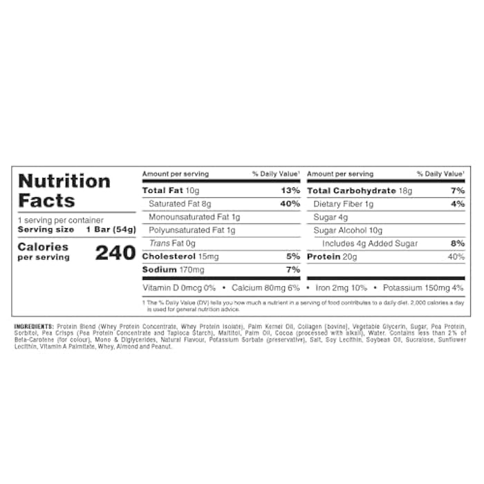 ALLMAX HEXAPRO PROTEIN BAR, Chocolate Chip Cookie Dough - Pack of 12 - High-Protein Energy Snack - 20 g of Protein Per Bar - With Whey Protein Isolate - Image 2