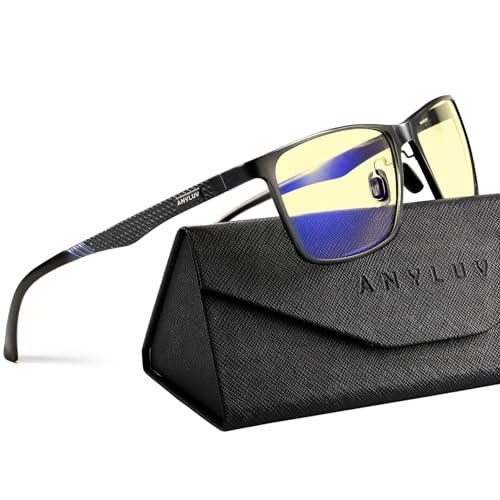 ANYLUV Blue Light Glasses Men/Women, Al-Mg Metal Computer Blue Light Blocking Glasses, Relieve Eyestrain and Eye Protection - Image 1