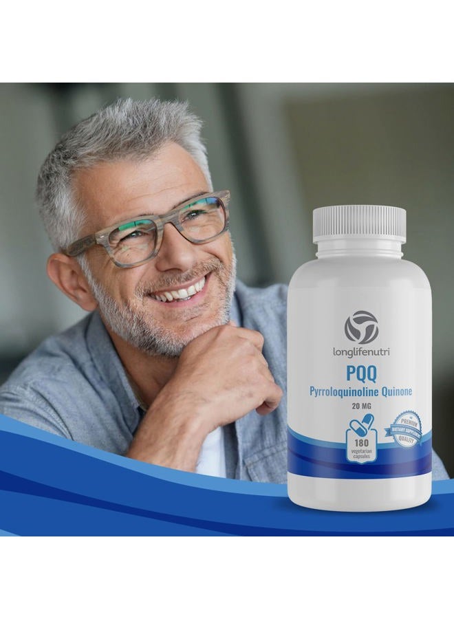 LongLifeNutri PQQ Supplement, 20mg per Serving, Pyrroloquinoline Quinone, 180 Vegetarian Capsules, 6-Month Supply, Made in USA, Natural Supplement, Daily Wellness - Image 3