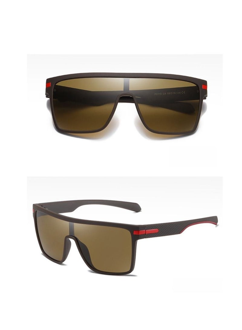 HDCRAFTER New Polarized Integrated Large Frame Sunglasses - Image 2