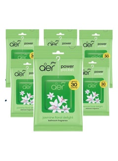 Godrej Aer Godrej Aer Power Pocket Bathroom Fragrance - Floral Delight pack of 6  - Image 1