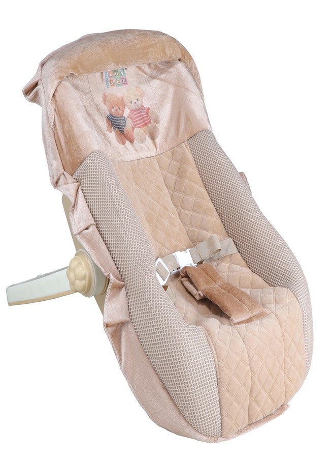 JoyRide DLX Carry Cot & Rocking Chair with Adjustable Handle & Mosquito Net| Large Canopy | 3-Point Safety Lap Belt | Double Cushioned Washable Seats - Image 4