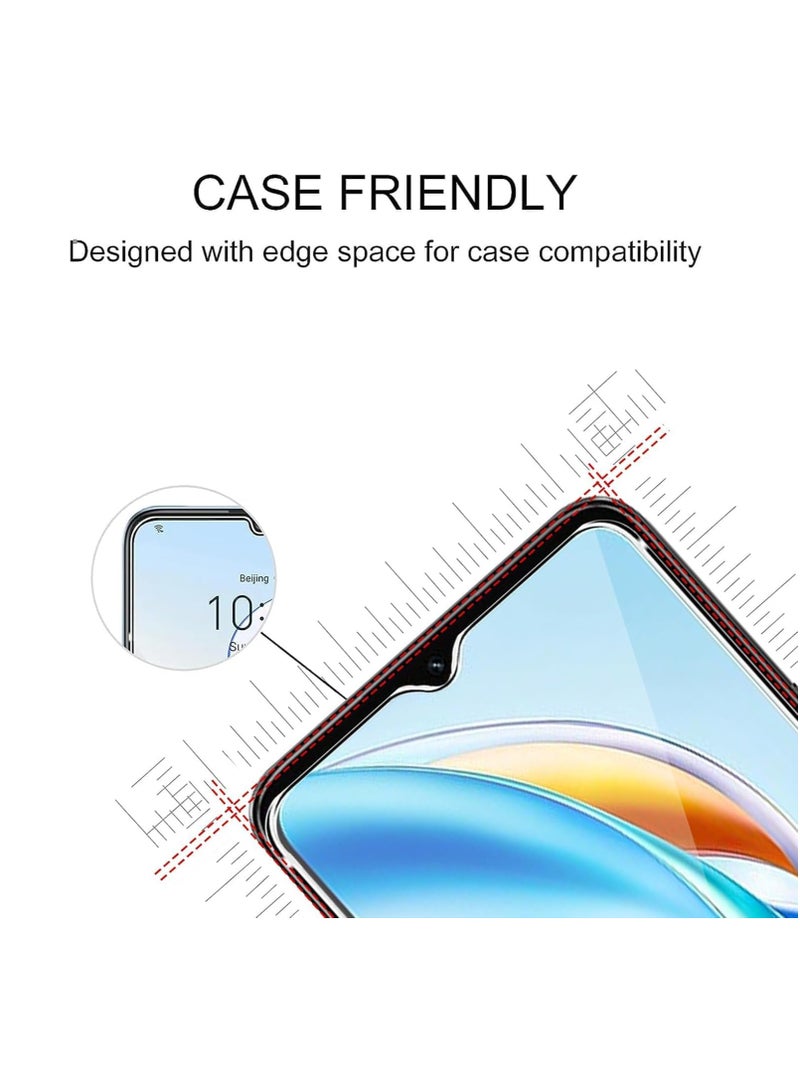 Muzz Screen Protector for Honor X6B 2024 [2 Pack]99.99% HD Full Coverage Easy Installation Round Edge Scratch Resistant Bubble Free 9H Hardness Premium Quality Tempered Glass Film Transparent - Image 4