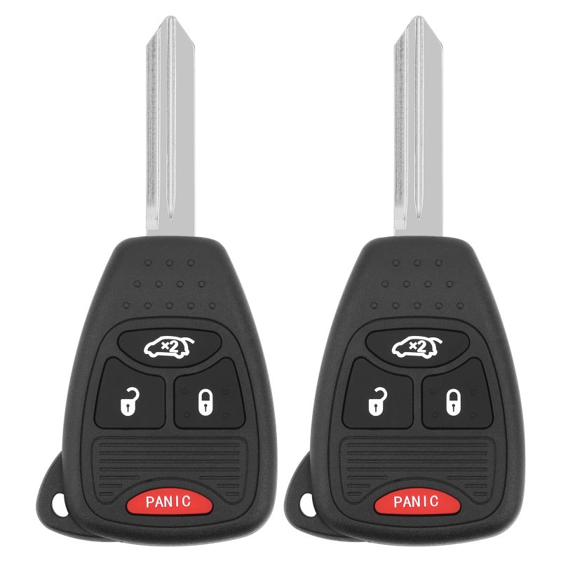 Vurkcy Key Fob Replacement for 2007-2016 Compass/ 07-18 Patriot/ 06-16 Wrangler/ 04-09 Dodge Durango/ 06-08 Ram/ 07-13 Caliber/ 08-14 Avenger/ 11-14 Chrysler 200/07-09 Sebring, OHT692427AA,2Pcs - Image 1
