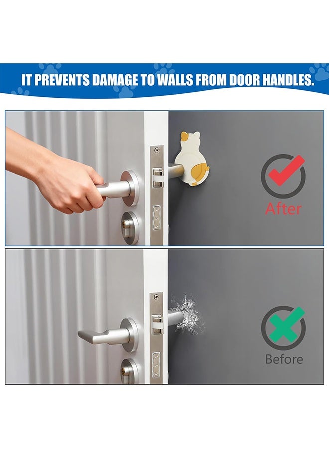 جي دي 4 قطع من سدادات الأبواب على شكل حيوانات، واقيات للجدران، سدادات أبواب لاصقة، واقيات مقابض أبواب هادئة الإغلاق، مصدات مقابض أبواب للخزائن والأثاث والمكتب المنزلي - Image 5