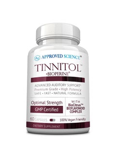 ® Tinnitol Tinnitus Support Supplement Ease Ringing In The Ears Boost Inner Ear Health 60 Capsules Made In The Usa
