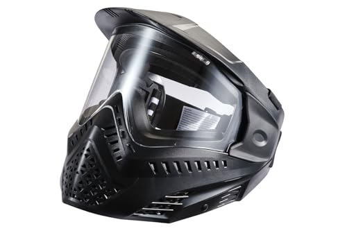 Lancer Tactical Full Face Airsoft Mask with Visor Black - Image 3