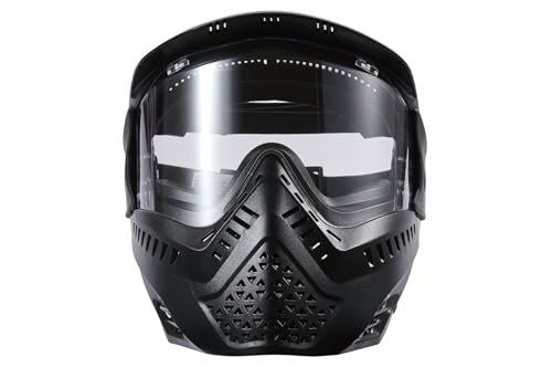 Lancer Tactical Full Face Airsoft Mask with Visor Black - Image 2