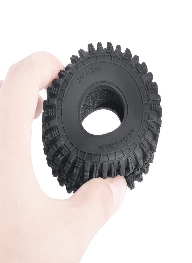 MOHERO 4Pcs RC Tires Terrain Rubber Tires for 1/18 Tra-xxa Trx4m Axial SCX24 RC Crawler Car Upgrade - Image 3