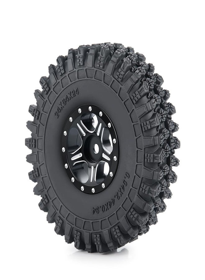MOHERO 4Pcs RC Tires Terrain Rubber Tires for 1/18 Tra-xxa Trx4m Axial SCX24 RC Crawler Car Upgrade - Image 5