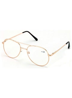 V.W.E. Classic Metal Reading Glasses Spring Hinge Tear Drop Reader (Gold 1.50 Multiplierx)  - Image 2