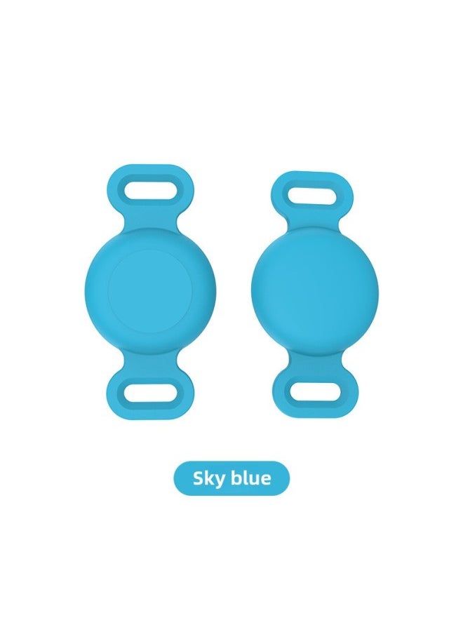 Generic - Suitable For Anti-loss Device Apple Locator Silicone Protective Case Airtag Protective Case All-inclusive Waterproof-Color:Sky Blue OPP Waterproof Cover-Applicable Model:Depth Waterproof Airtag Protective Sleeve M Code - Image 1