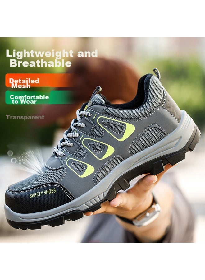 FUCHENG Safety Shoes For Men, Breathable Steel Toe Cap, Anti-Smashing, Anti-Puncture, Wear-Resistant, Protective Work Site Functional Shoes 366 Size 40 - Image 4